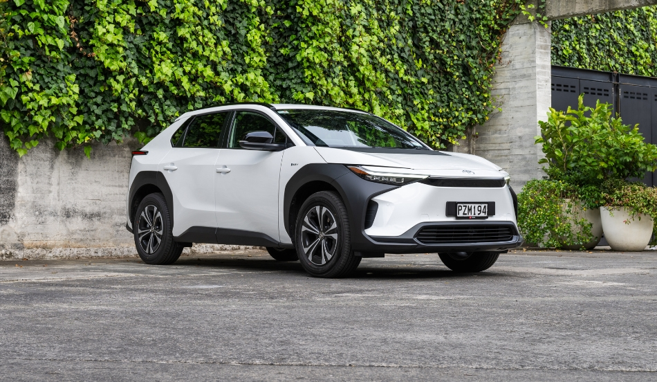 White electric vehicle